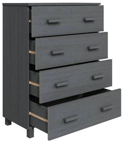 Aparador HAMAR 79x40x103,5 cm pinho maciço cinza-escuro