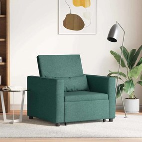 Sofá-Cama Conversível 3 em 1 Verde Escuro