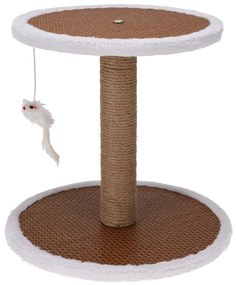 Pets Collection Árvore arranhadora gatos c/ suporte e rato 35x35x33 cm