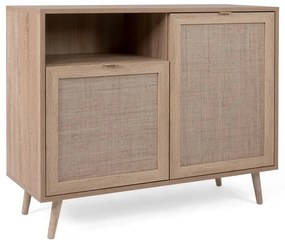 Finori Aparador Bali 01A de 101 cm - Carvalho Sonoma e Efeito de Cana