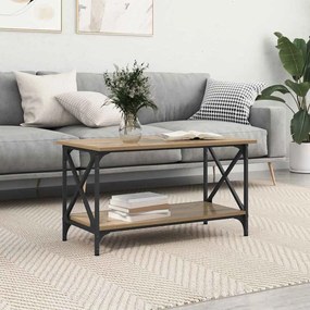 vidaXL Mesa de centro carvalho artisiano 80 x 45 x 45.5 cm