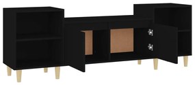 Móvel de TV Malva de 160 cm - Preto - Design Moderno