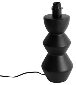 Candeeiro de mesa design preto cerâmica 16 cm sem abajur - Alisia Design