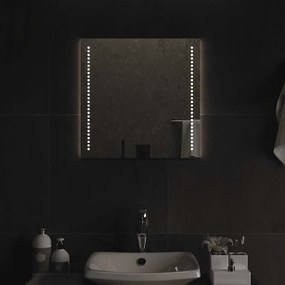 vidaXL Espelho de casa de banho com luzes LED 50x50 cm