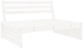 Sofá de centro 120x80 cm madeira de pinho maciça branco