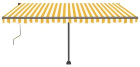 Toldo automático independente 400x350 cm amarelo e branco