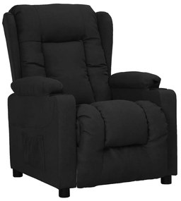 vidaXL Poltrona reclinável tecido preto