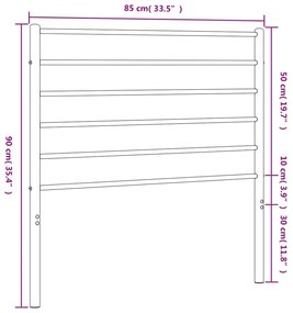 Cabeceira de cama 80 cm metal preto