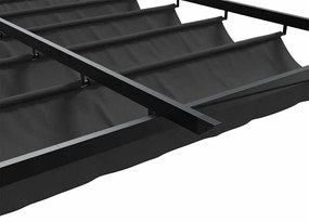 Gazebo Montado na Parede Antracite 3 x 4 m Aço