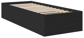 Estrutura de cama 90x200 cm derivados de madeira preto