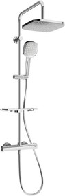 Mexen KT33 conjunto de chuveiro de superfície com chuveiro superior e misturador termostático, cromado - 771503393-00