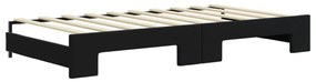 Sofá-cama com gavetão 90x190 cm veludo preto