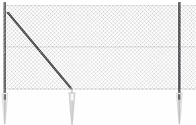 Conjunto de Postes de Cerca Cinzeto 1.4 x 10 m