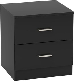 HOMCOM Mesa de Cabeceira Moderna com 2 Gavetas para Sala Quarto Capacidade 30 kg 45x39,5x49 cm Preto | Aosom Portugal
