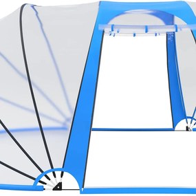 Cúpula de piscina oval 530x410x210 cm
