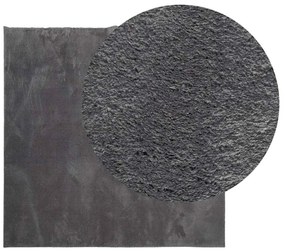 Tapete pelo curto macio e lavável HUARTE 240x240 cm antracite