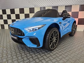 Carro elétrico para crianças Mercedes SL63 12V Pneus Borracha, Mp3, 4x4, Luzes AZUL METALIZADO