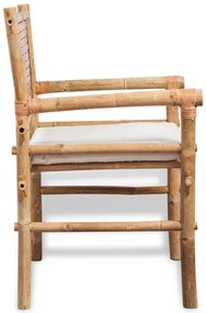3 pcs conjunto bistrô com almofadões em bambu