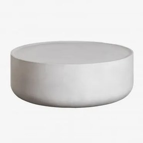 Mesa De Centro Redonda Ø80 Cm Em Cimento Darwys Cinzento Areia - Sklum