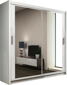 Roupeiro Honolulu 134, Branco, 215x160x61cm, 128 kg, Portas para roupeiro: Deslizante, Número de prateleiras: 4, Número de prateleiras: 4