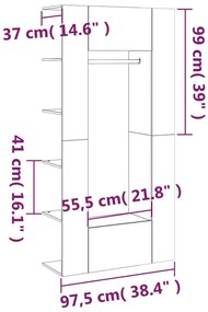 Armários de corredor 2 pcs derivados de madeira branco