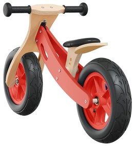 Bicicleta de equilíbrio p/ crianças c/ pneus de ar vermelho