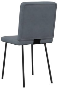 Cadeiras de jantar 2 pcs veludo cinzento-escuro