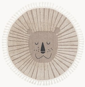 Tapete redondo para crianças com franjas e relevo Momo