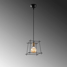Candeeiro Suspenso Coman – Preto Antique – 24 x 24 x 32-122 cm