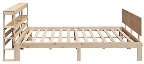 Estrutura de cama com cabeceira 180x200 cm pinho maciço
