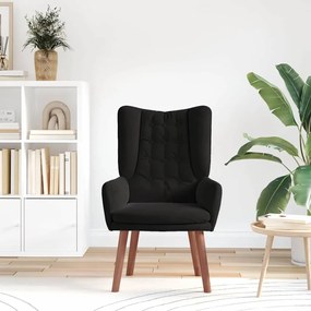 Poltrona Relaxante vidaXL Velo Preto