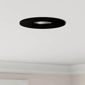 vidaXL Focos Embutidos 24 pcs Redondo GU10 Preto Ø91 mm
