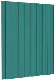 Painéis de telhado 36 pcs 60x45 cm aço galvanizado verde