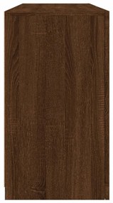 Aparador com luzes LED 142,5x37x67 cm carvalho castanho