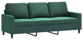 4 pcs conjunto de sofás veludo verde-escuro