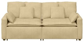 Sofá modular com almofadas verde cinzento