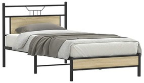 Estrutura cama s/ colchão derivados de madeira carvalho sonoma
