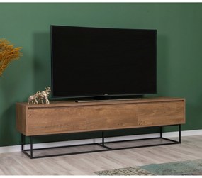 Conjunto de Mobiliário de Sala Laxus – Nogueira/Preto – 90x39x40 cm