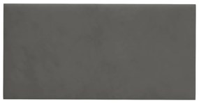 Painel de parede 12 pcs 60x30 cm veludo 2,16 m² cinza-escuro