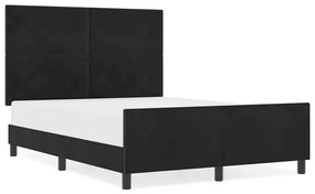 Cama vidaXL Preta 140x200 cm Veludo
