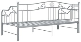 Estrutura sofá-cama de puxar 90x200 cm metal cinzento