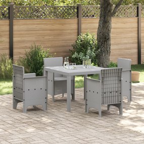 vidaXL Mesa de Jardim Cinza-claro 100x100x73 cm em Rattan Sintético