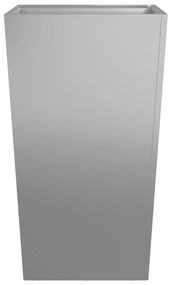 Vaso/floreira de jardim 2 pcs 45x45x75 cm aço galvanizado