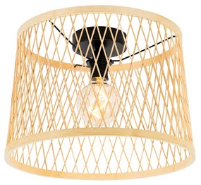 Candeeiro de teto rural rattan 40 cm IP44 - Calamus Rústico