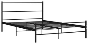 Estrutura de cama em metal preto 140x200 cm