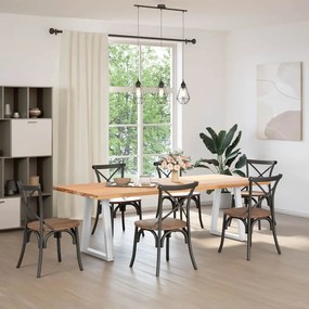 Pés para mesa de jantar em formato de V, 2 peças, branco, 60x(72-73) c
