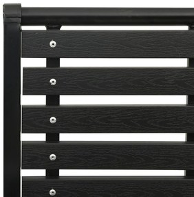 Cadeiras de jardim 2 pcs aço e WPC preto