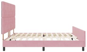 Cama de Veludo Rosa vidaXL 200x200 cm