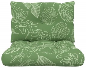 Almofadões p/ móveis paletes 2 pcs tecido oxford padrão folhas