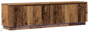 Armário de TV com LED Madeira Velha 180x38x49 cm Madeira de Engenharia